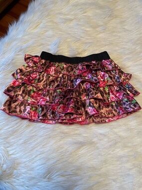 Rare jfashion brand MA*RS leopard print mini ruffle shorts